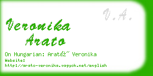 veronika arato business card